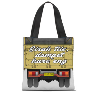 Tas Tote Fullprint Tulisan Truk