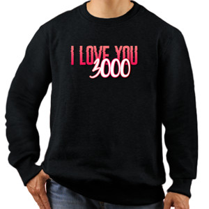 Jaket Sweater tshirt i love you 3000