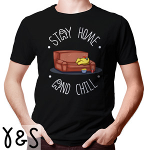 Kaos Stay Home and Chill black edition