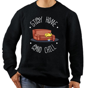 Jaket Sweater Stay Home and Chill black edition