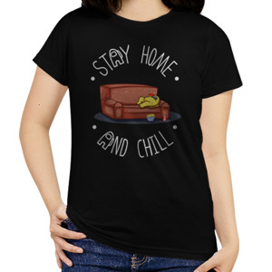 Kaos Stay Home and Chill black edition