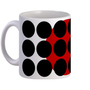 Mug BULAT HITAM MERAH