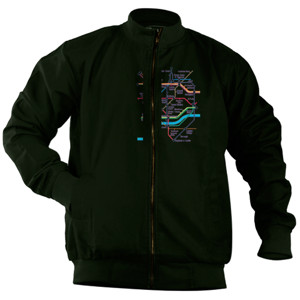 Jaket Bomber Kaos Peta Subway (SB43M)