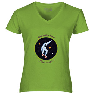 Kaos Kaos Tema Astronot Main Skateboard Diluar  Angkasa