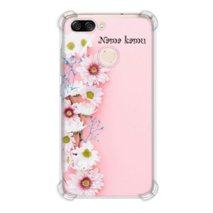 Casing HP Bunga Pink Custom Nama