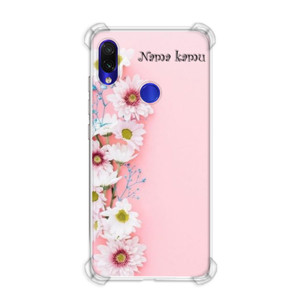 Casing HP Bunga Pink Custom Nama