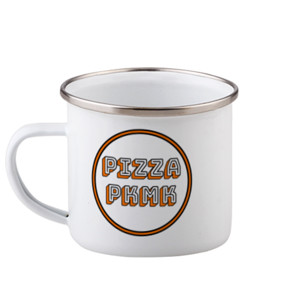 Mug Enamel Enamel Mug Pizza PKMK Logo