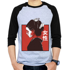 Kaos Raglan Yamato nadeshiko (やまとなでしこ) model 2