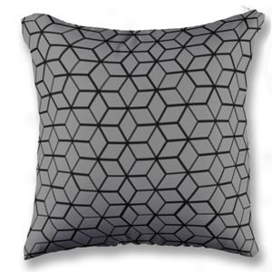 Bantal Sofa Kotak Grey Pattern 1 - Customic47
