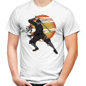 Kaos Japanese Ninja And Sun