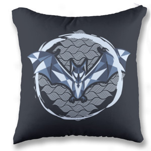 Bantal Abstract Geometric Night Bat