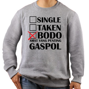 Jaket Sweater Bodo Amat Yang Penting Gaspol Bright