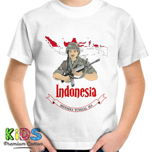 Kaos Baju Anak Tema Bhinneka Indonesia