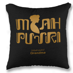 Bantal Javanese themed square pillow “Mbah Putri”