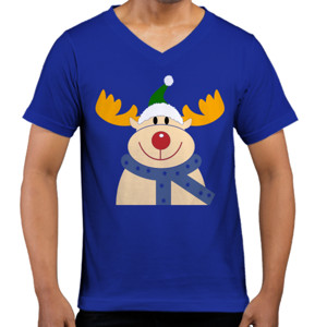 Kaos  rusa kutub dengan topi natal