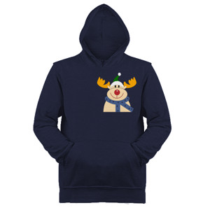 Jaket Hoodie rusa kutub dengan topi natal