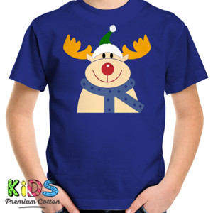 Kaos rusa kutub dengan topi natal