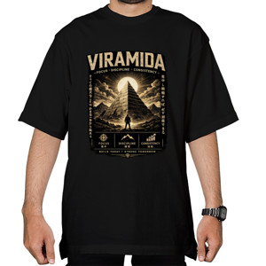 Kaos Oversize Vintage Pyramid "Focus • Discipline • Consistency"