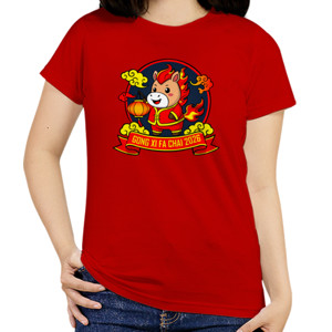 Kaos Cute Fire Horse Lunar New Year