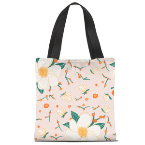 Tas Tote Fullprint Bunga