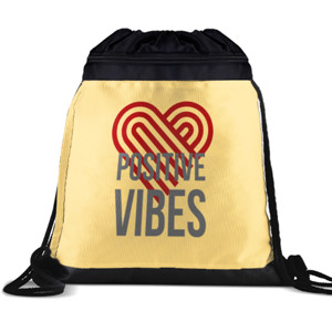 Tas Serut Drawstring Bag Positive Vibes