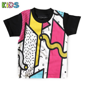 Kaos Anak Full-Print Neo memphis background 14