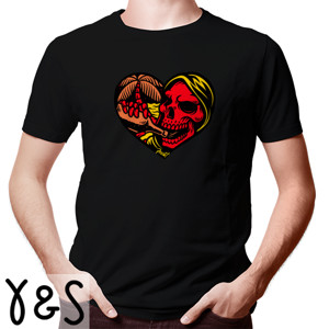 Kaos Desain Grafis Tengkorak - Tema Musik Rock, Ghotic.