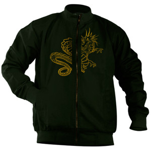 Jaket Bomber Gold Dragon