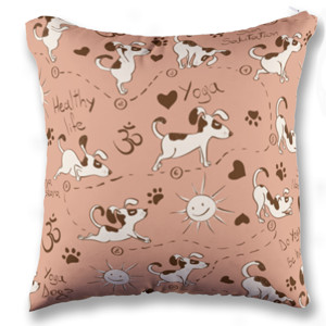 Bantal Yoga Dogs (Blush)