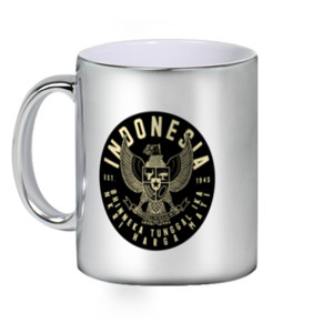 Mug Silver INDONESIA GARUDA NKRI HARGA MATI