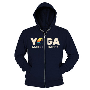 Hoodie Zipper YOGA MAKE ME HAPPY