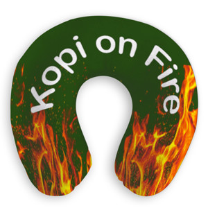 Bantal Leher Kopi on fire