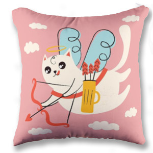 Bantal Valentine Day Cat