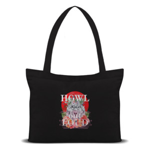 Tas Tote Howl Out Loud, Wolf on red moon