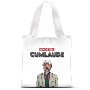 Tas Tote Fullprint Totebag mahasiswa kuliah #Ngeyelcumlaude
