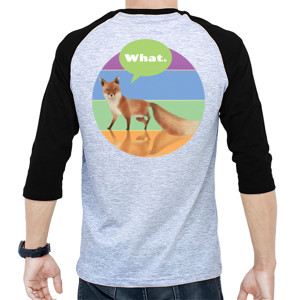 Kaos Raglan Fox What (hanya sisi belakang)