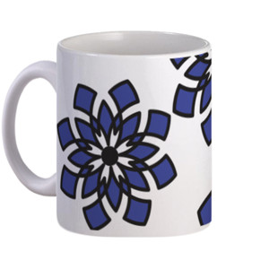 Mug Bunga Biru (Blue Flower)