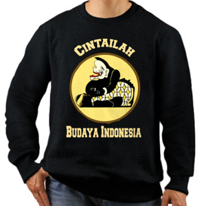 Jaket Sweater CIntailah budaya Indonesia