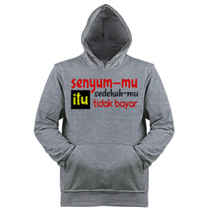 Jaket Hoodie senyummu itu sedekahmu
