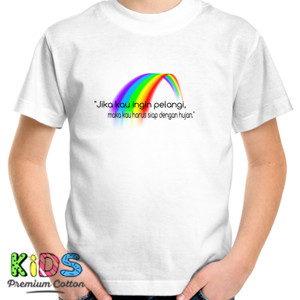 Kaos Kaos Pelangi Cotton Combed Red Mango