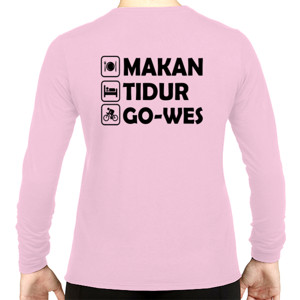 Kaos Kaos Pria Pencinta Sepeda Bahagia Design Belakang