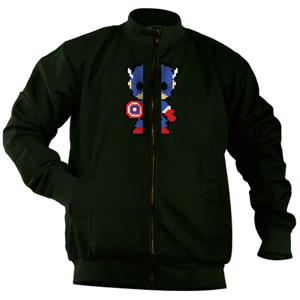 Jaket Bomber Captain America Chibi PIxel