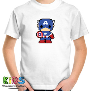 Kaos Captain America Chibi PIxel