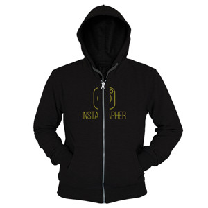 Hoodie Zipper INSTAGRAPHER Yellow