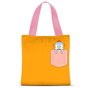 Tas Tote Fullprint Penguin pocket