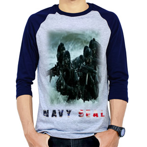 Kaos Raglan Navy Seal