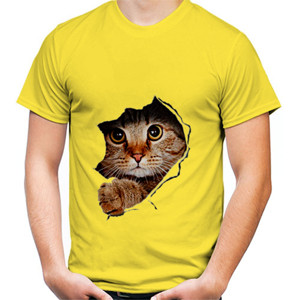 Kaos Kucing 3D