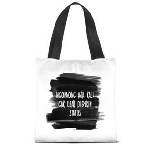 Tas Tote Fullprint Ngomong aja kali