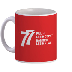 Mug HUT 77 RI Persatuan Indonesia Merah