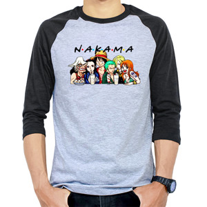Kaos Raglan Friends Pirate King Tops Skull